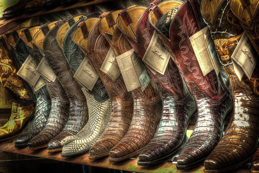 Cowboy Boots at Allens, Austin Photograph by Dave Wilson