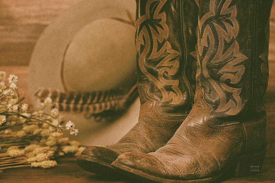 Boot Photograph - Cowboy Boots V by Nathan Larson