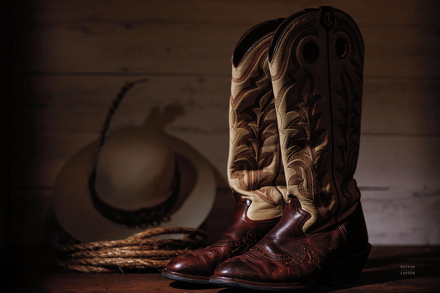 Boot Photograph - Cowboy Boots X Warm by Nathan Larson