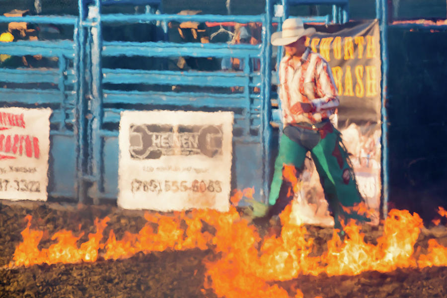 Cowboy Ring Of Fire Photograph by Steven Bateson