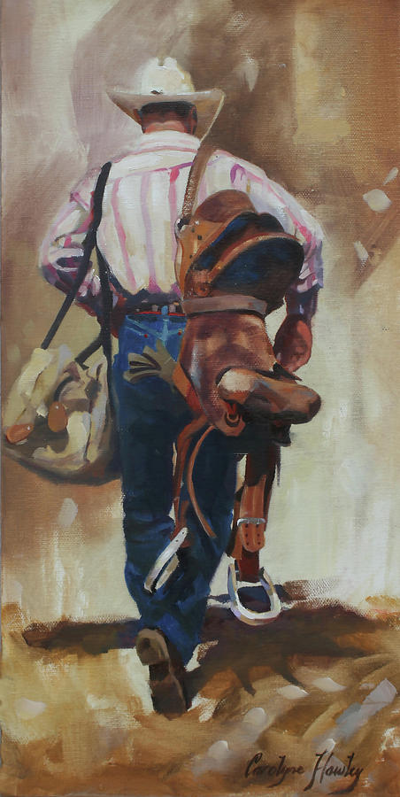 Cowboy Up Painting by Carolyne Hawley