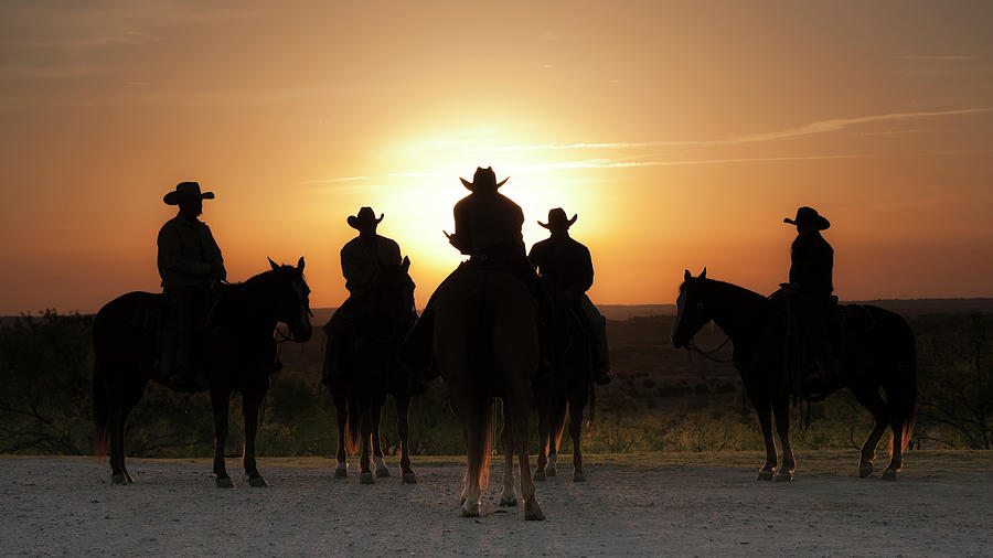 Cowboys And Cowgirl At Sunrise Photograph by Image By Erik Pronske Photography