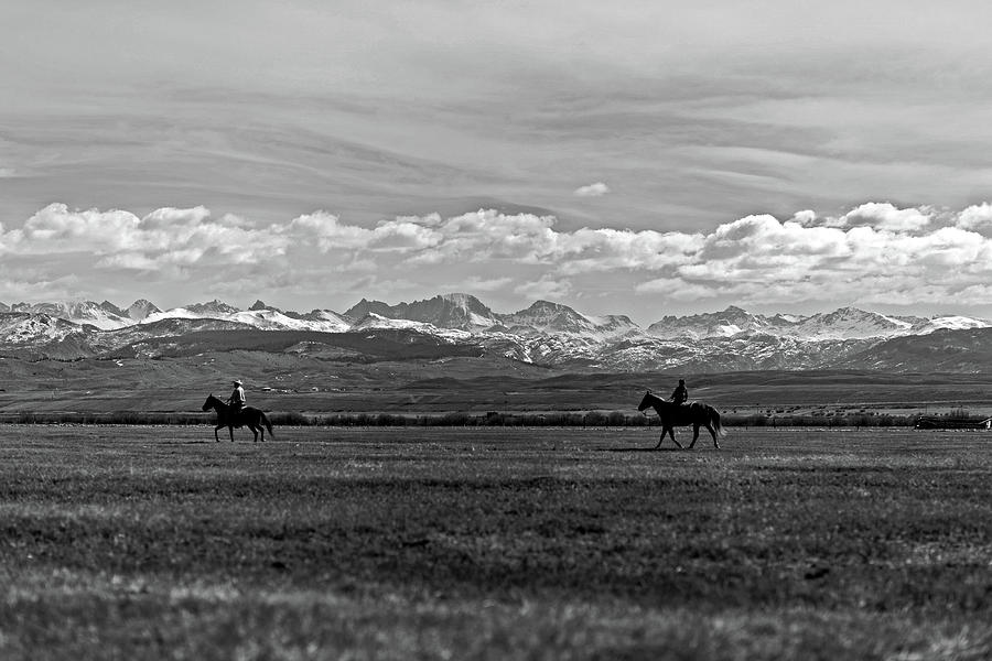 Cowboys and the Wind River Range  Photograph by Julieta Belmont