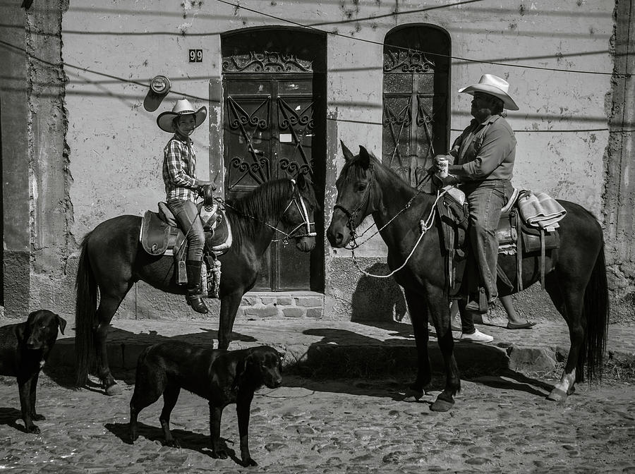 Cowgirl Photograph - Cowboys in Mexico by Dane Strom Cowgirl Photograph - Cowboys in Mexico by Dane Strom