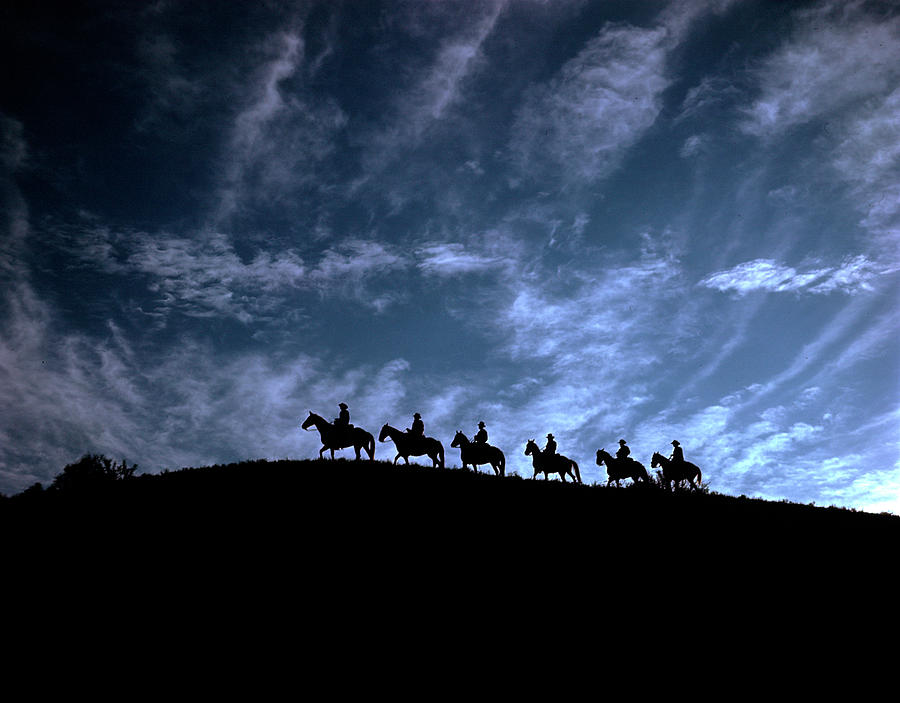 Horse Photograph - Cowboys by Loomis Dean