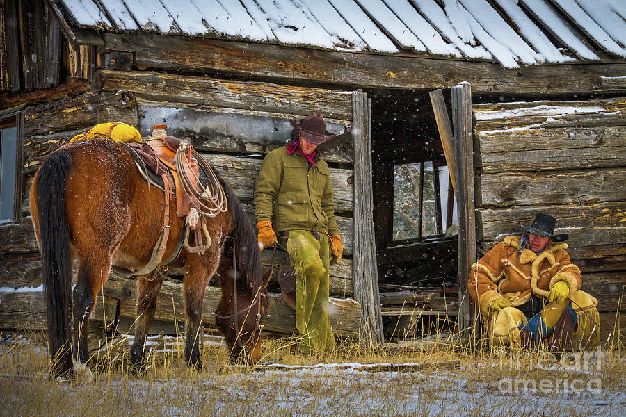 Cowboys on break Photograph by Inge Johnsson