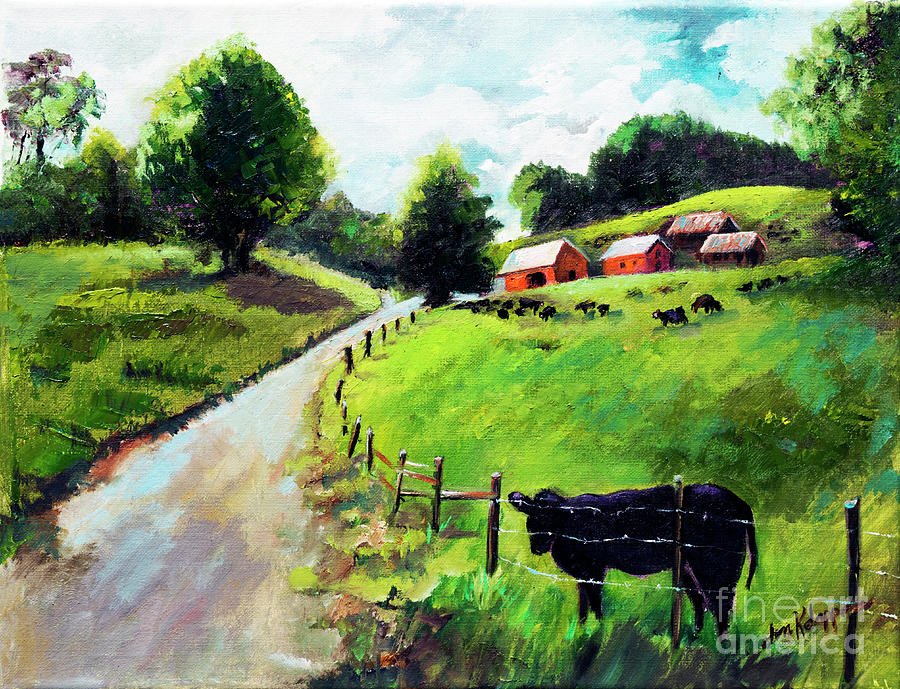 Cows Painting by Jan Dappen