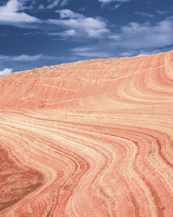 Abstract Photograph - Coyote Buttes V Blush Orange Crop by Alan Majchrowicz