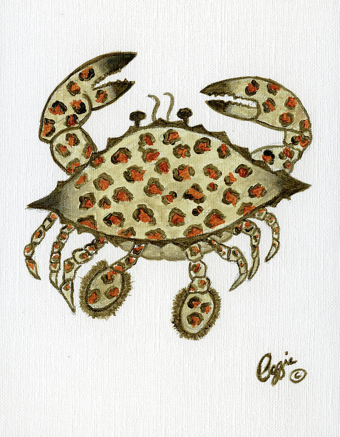 Crab Animal Print Painting by Stephanie Agliano