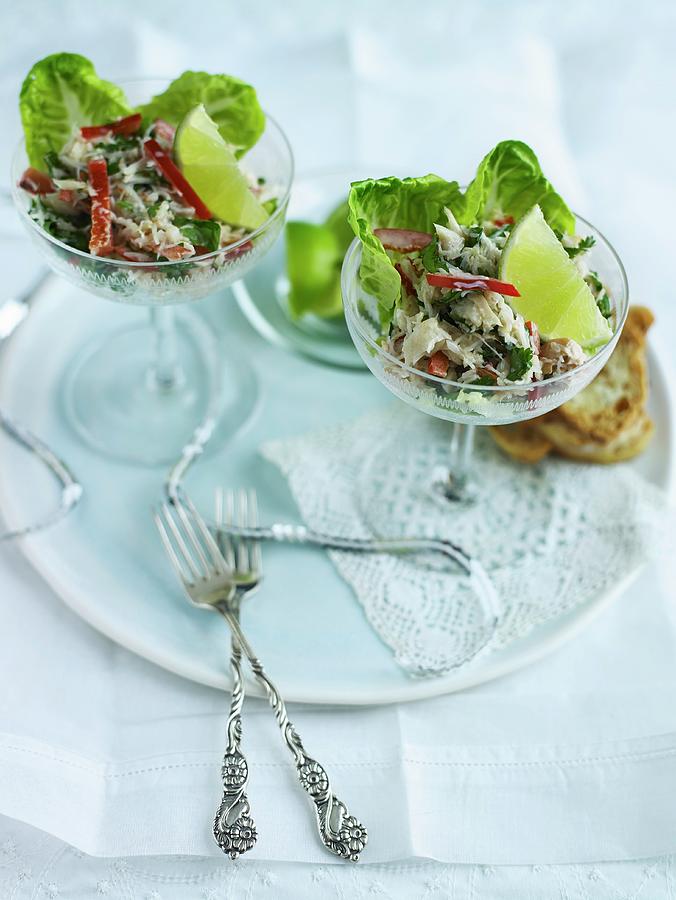 Crab Cocktail Starter For Two Photograph by Dan Jones