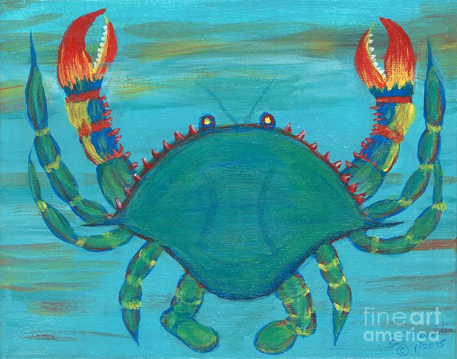Crab II Painting by Elizabeth Mauldin