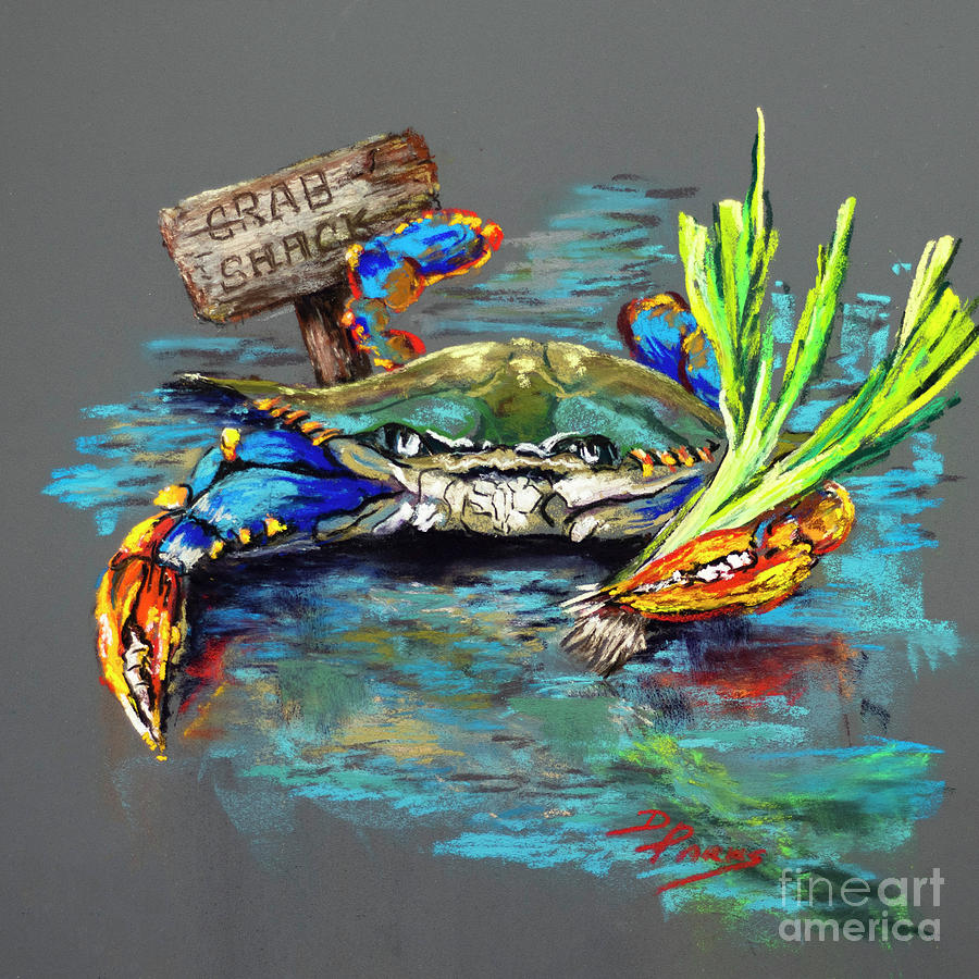 Blue Crab Painting - Crab Shack by Dianne Parks