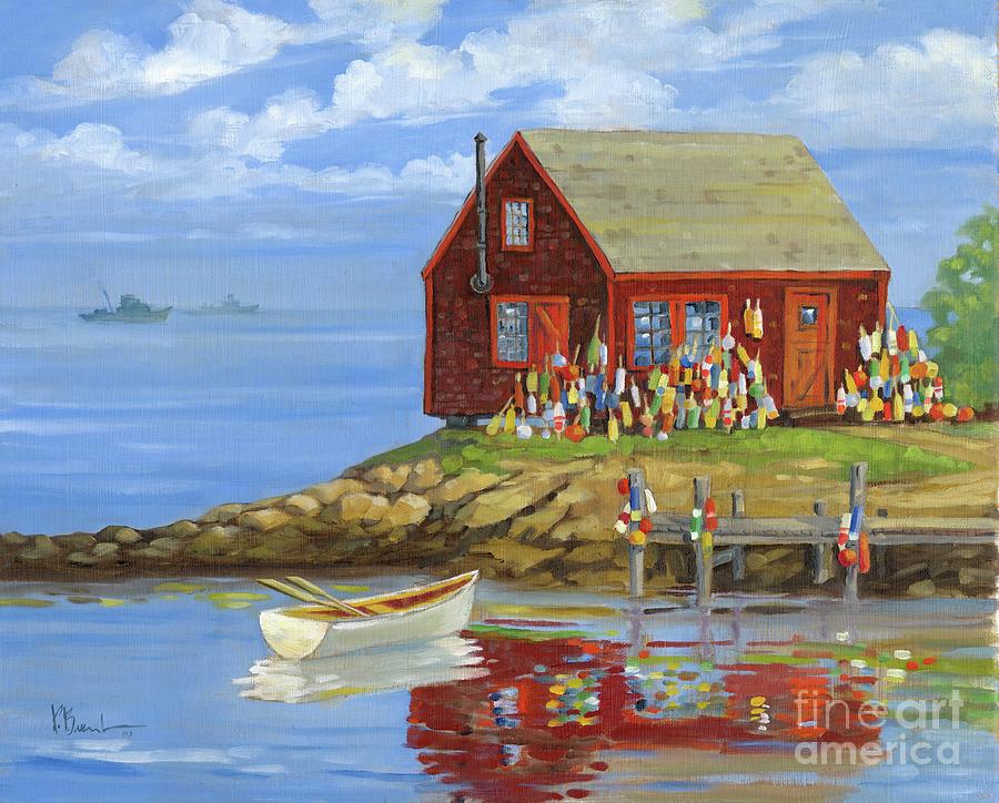 Crab Painting - Crab Shack Morif by Paul Brent