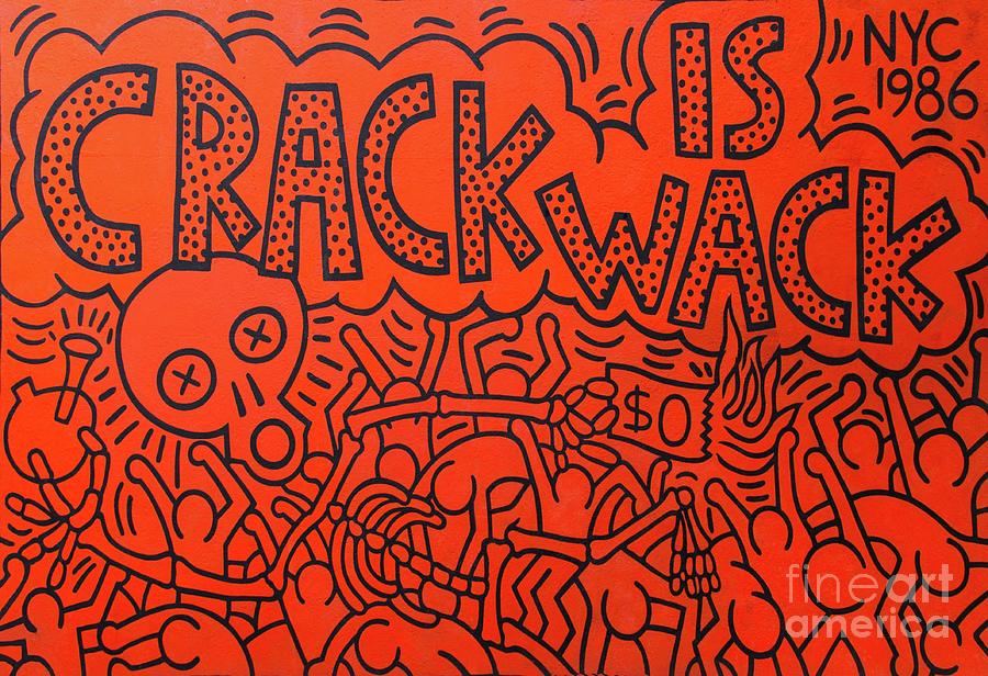 Keith Haring Painting - Crack is Wack by Haring