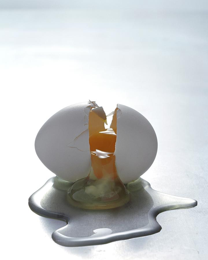 Cracked Egg Photograph by Romulo Yanes