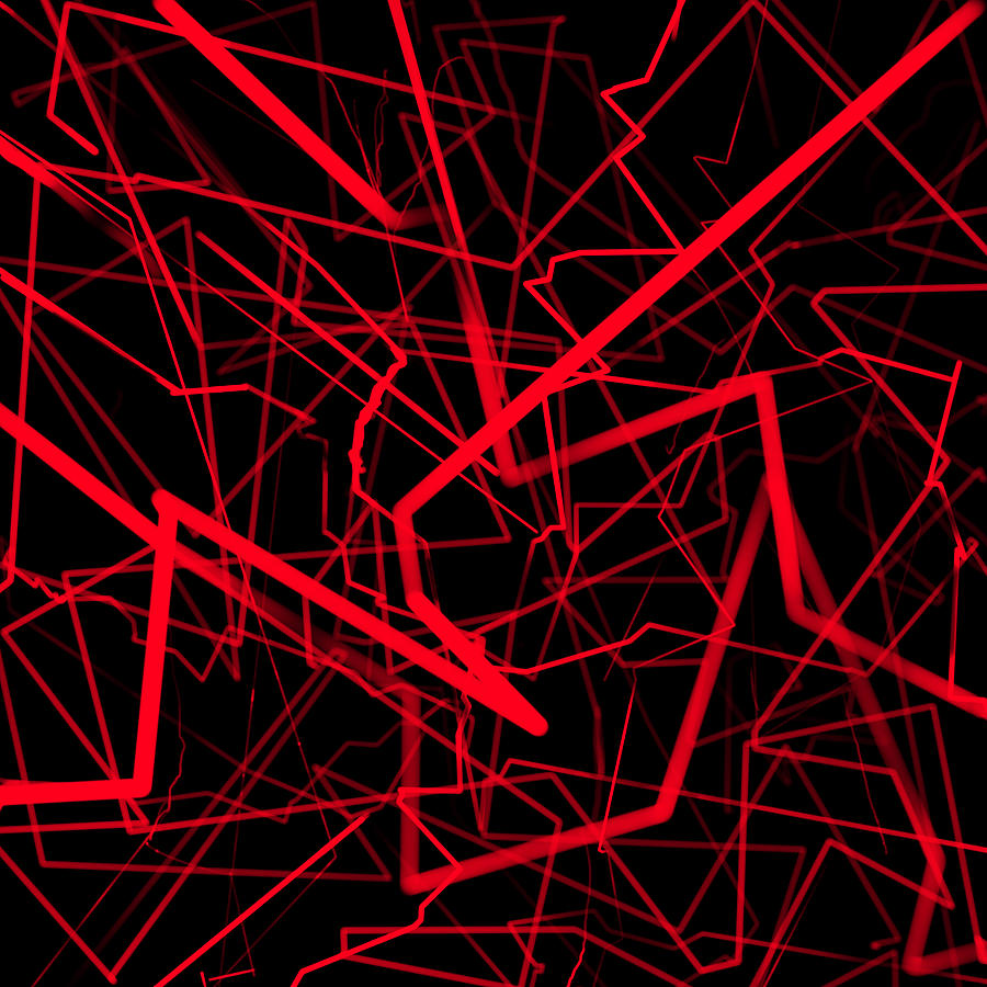 Cracked Red Lines Digital Art by Daniel R Johnson - Pixels