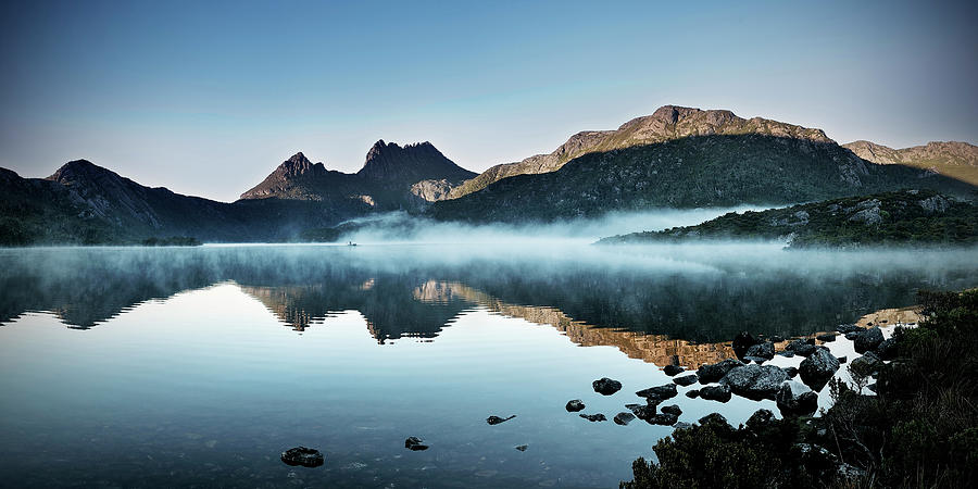 Cradle Mountain And Dove Lake Fog, Peak, Cradle Mountain Lake St Clair National Park, Tasmania, Australia Photograph by Gnther Bayerl