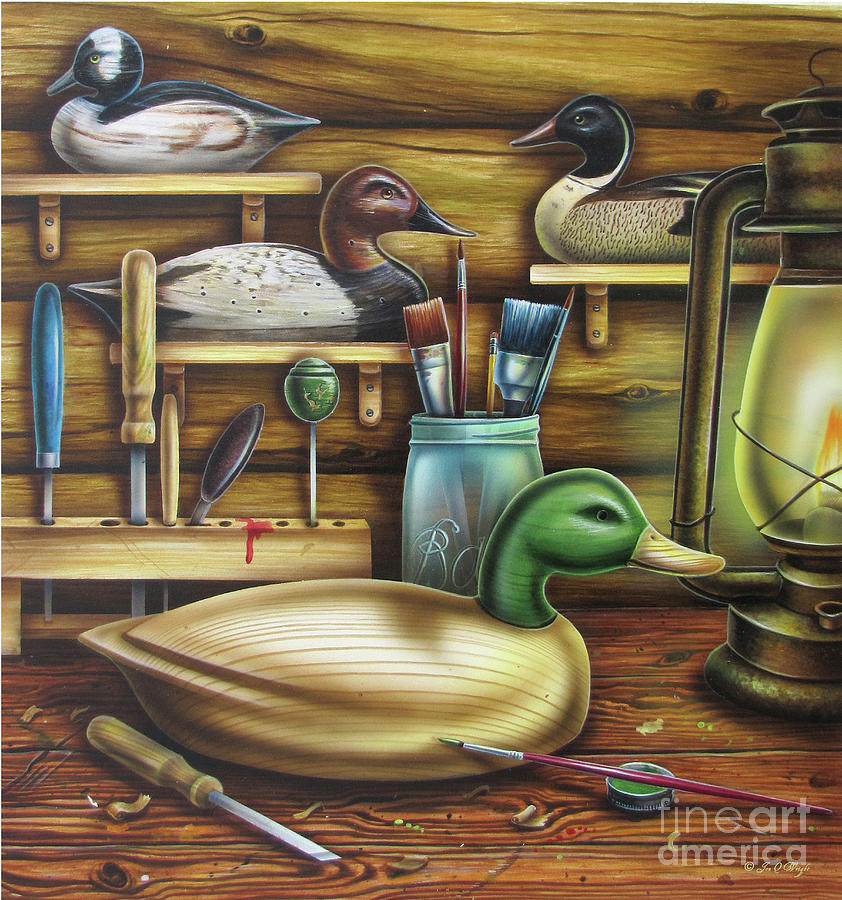 Crafted Decoy Painting by Jon Wright Fine Art America