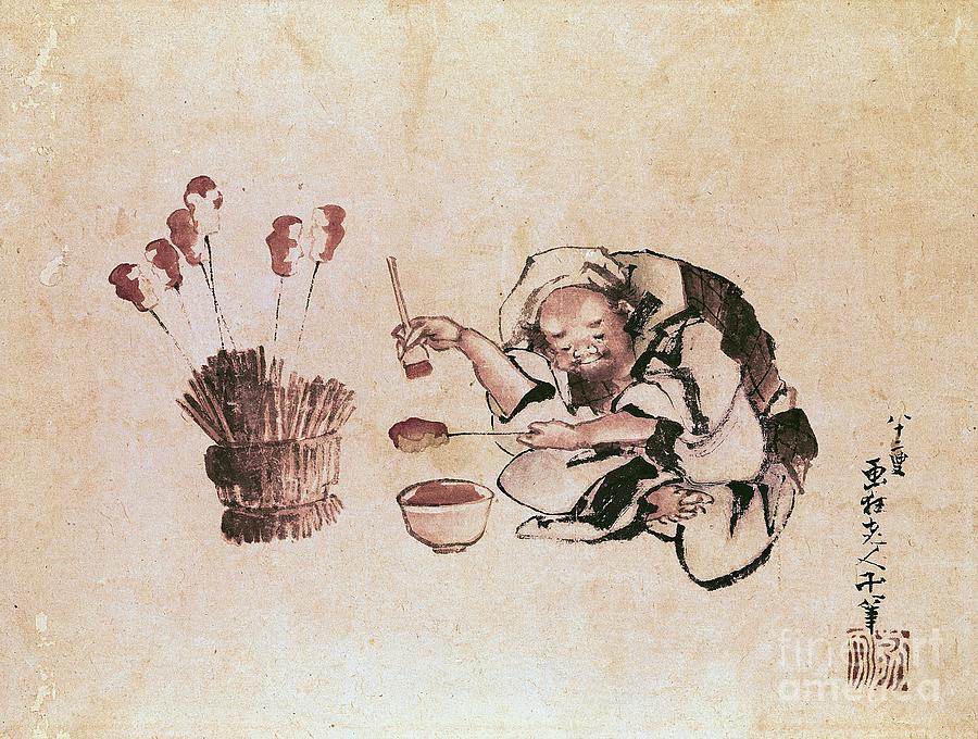 Hokusai Painting - Craftsman Painting Toys by Katsushika Hokusai