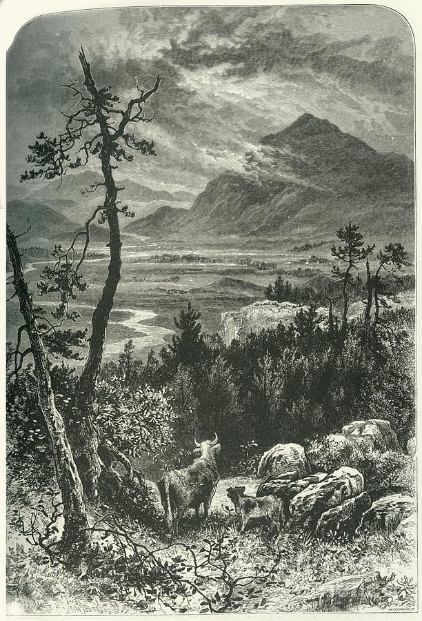 Craig-dhu From Above Kinguissie Drawing by Print Collector