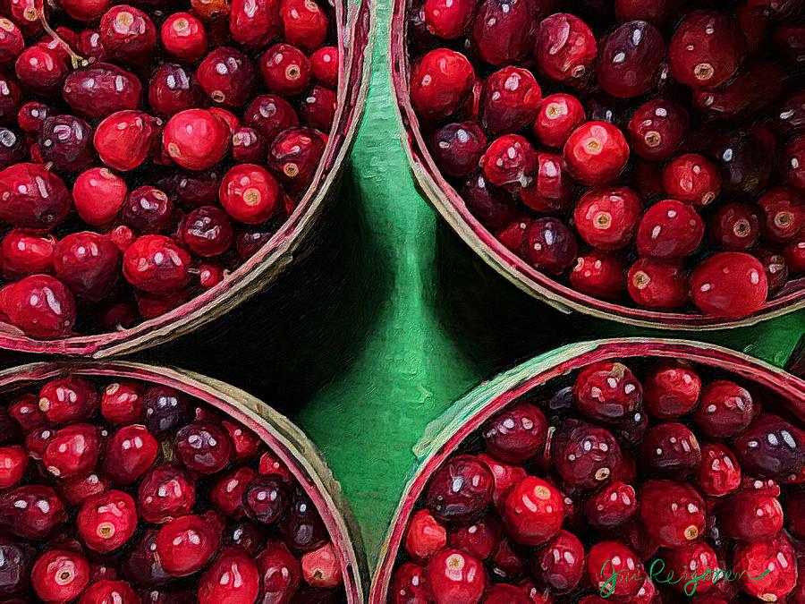 Cranberries in Baskets Photograph by Jori Reijonen