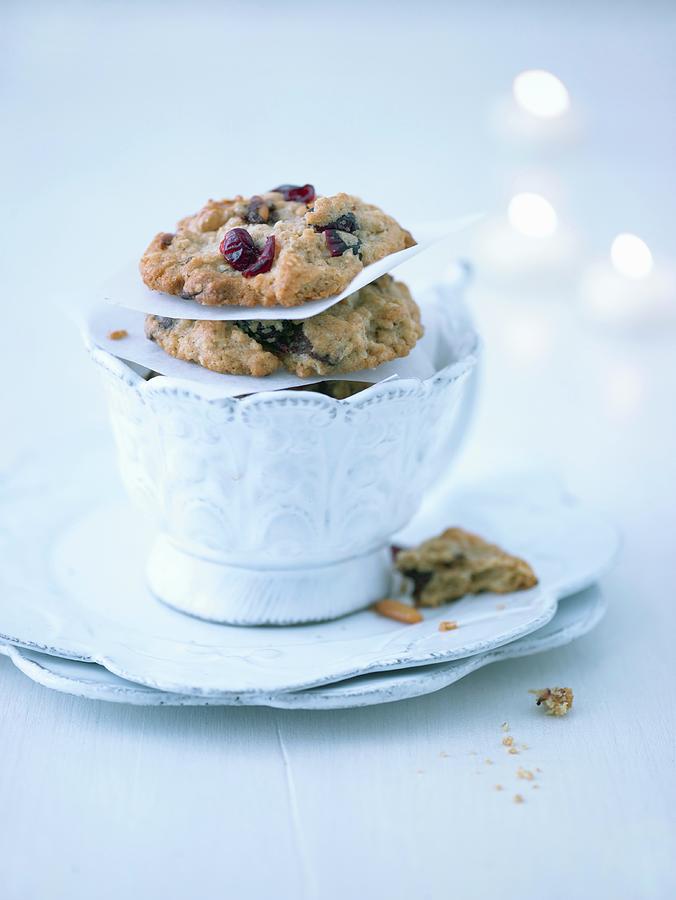 Cranberry Cookies Photograph by Jalag / Julia Hoersch