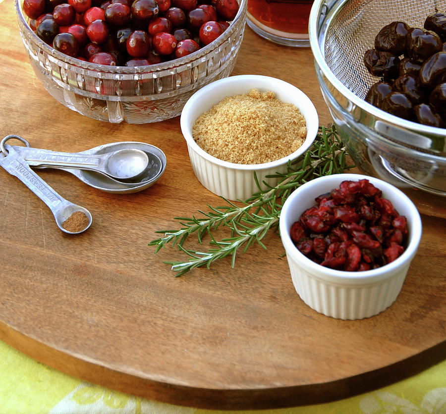 Thanksgiving Photograph - Cranberry Sauce Cooking Ingredients For by Funwithfood
