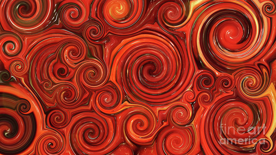 Abstract Photograph - Cranberry Swirl by Angela Stafford