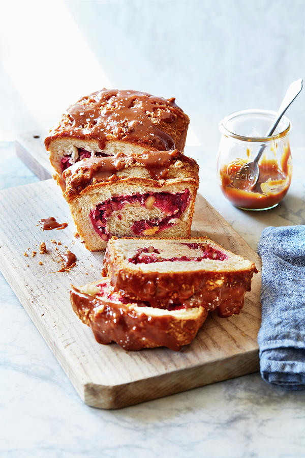 Cranberry Swirl Loaf Photograph by Leigh Beisch