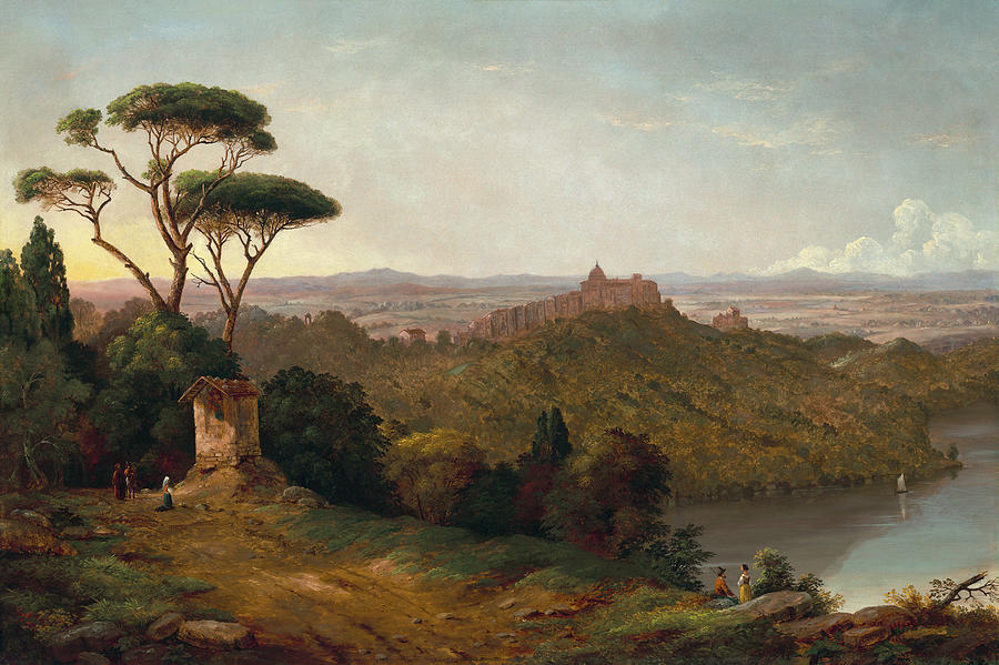 Castle Gondolfo, 1852 Painting by Christopher Pearse Cranch