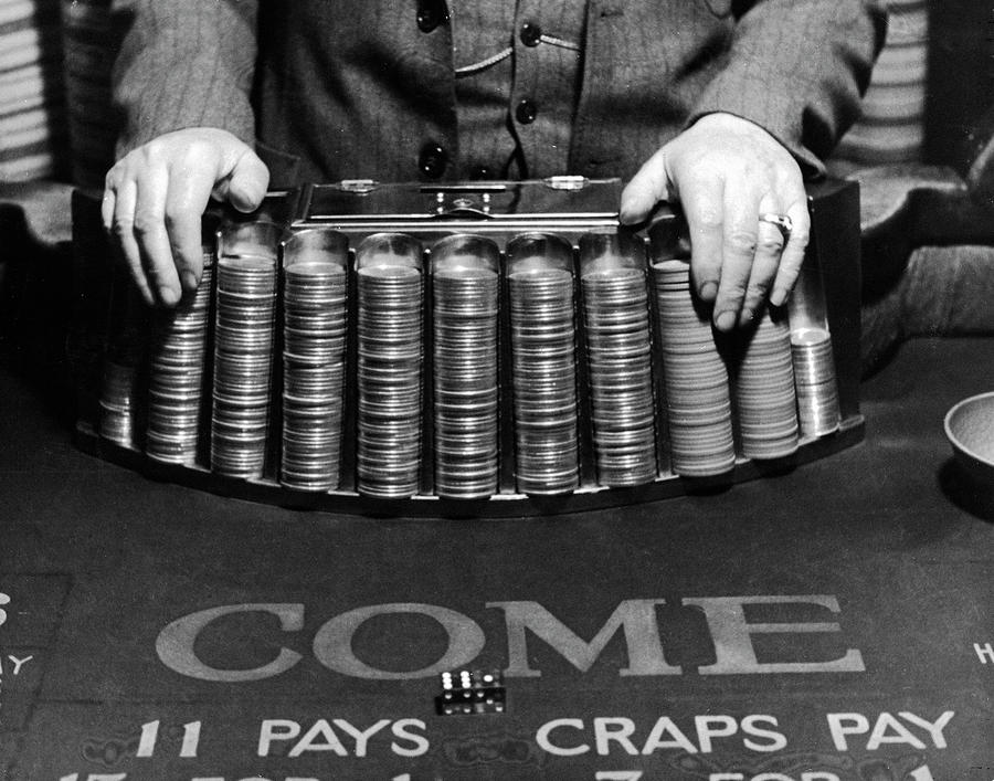 Reno Photograph - Craps Table Set-Up by Alfred Eisenstaedt