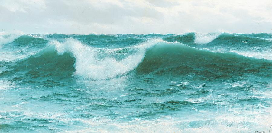Crashing Waves, 1892 Painting by David James