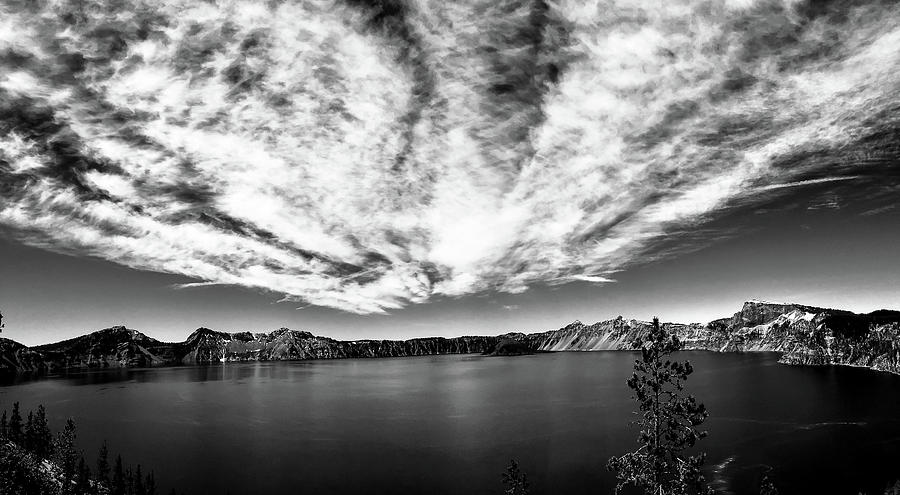 Crater Lake Black and White Photograph by Brian Smith - Fine Art America