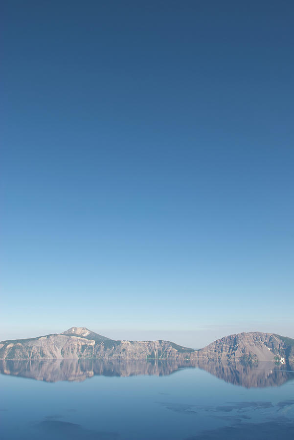 Crater Lake Mirror Horizon Photograph by Peskymonkey