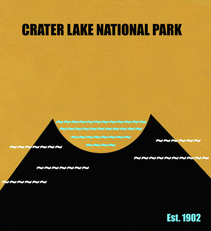 Crater Lake N.P. M series Mixed Media by David Lee Thompson