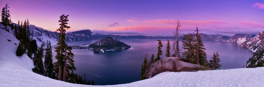 Crater Lake National Park Photograph - Crater Lake Sunset by Darren White Photography