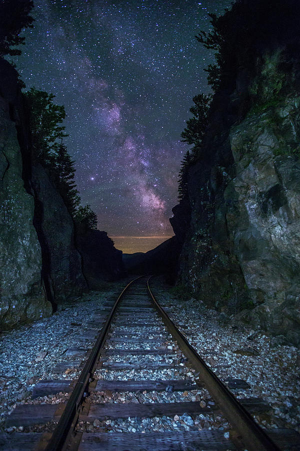 Crawford Notch Milky Way Tracks Photograph by Chris Whiton