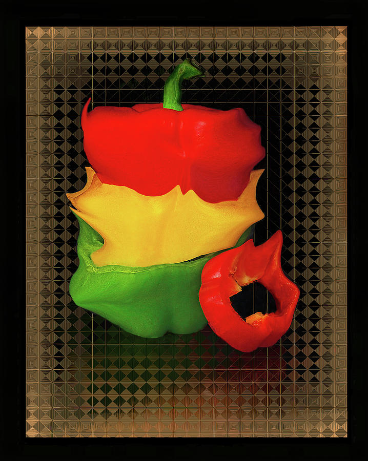 Crazy Colorful Bell Peppers Digital Art
