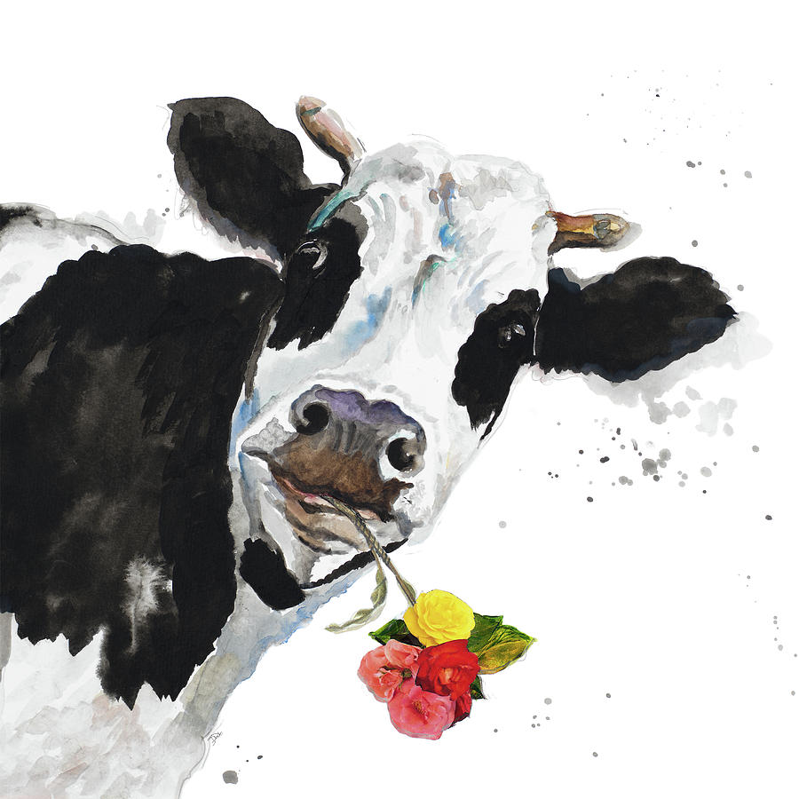 Animal Painting - Crazy Cow by Patricia Pinto