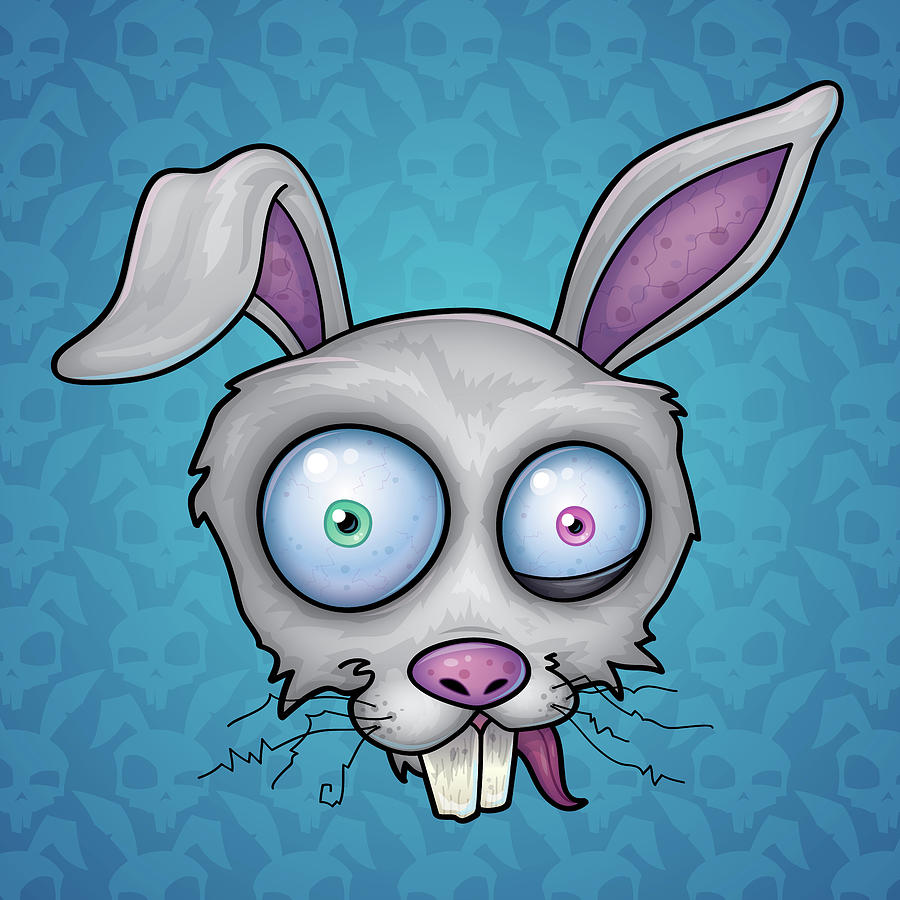 Crazy bunny cartoon