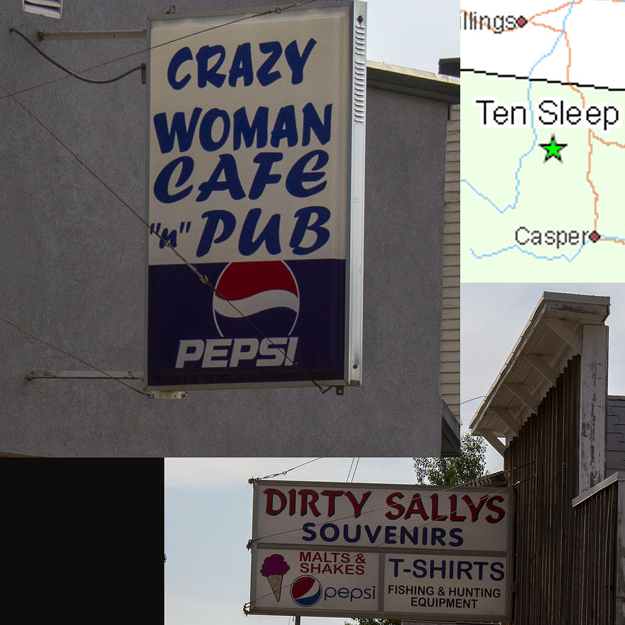 Crazy Woman Cafe Ten Sleep Wyoming Digital Art by Cathy Anderson
