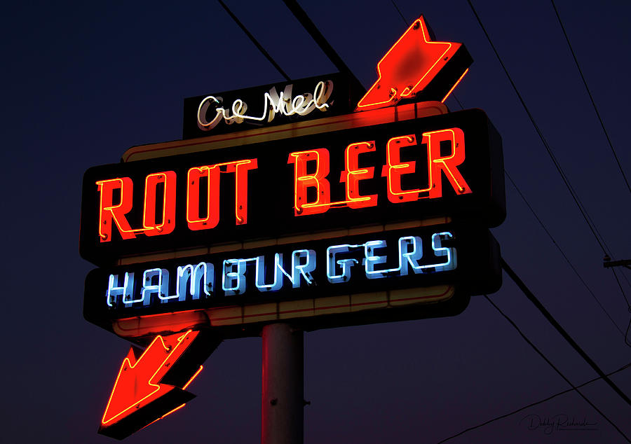 Cre Mel Root Beer Sign Photograph by Debby Richards
