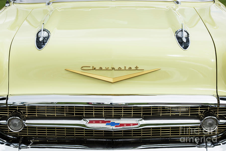 Cream 1957 Chevrolet Photograph by Tim Gainey