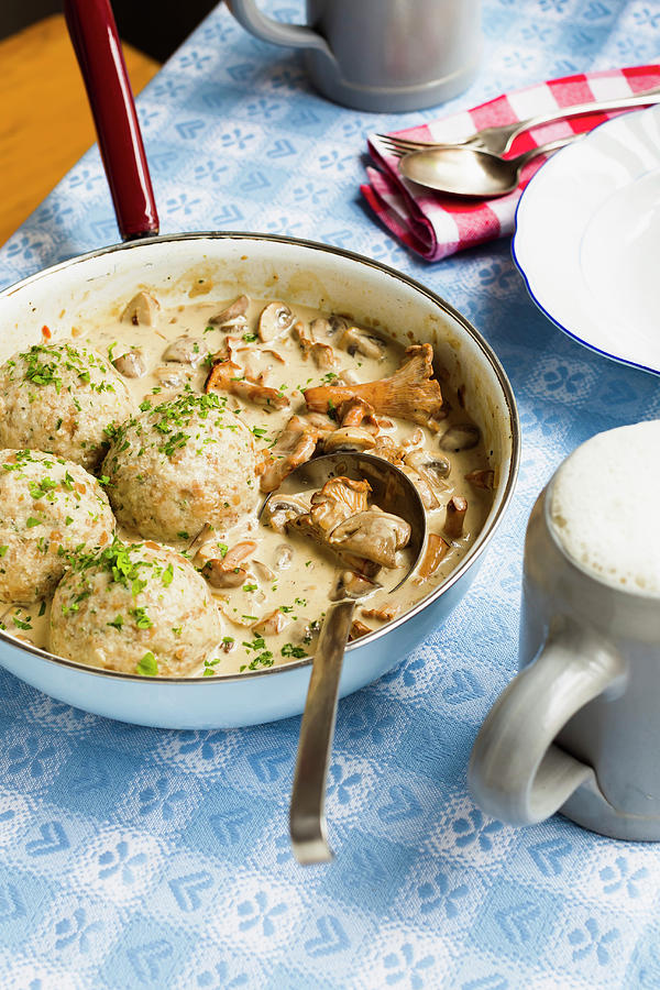 Cream Mushroom With Bread Dumplings Photograph by Sporrer/skowronek