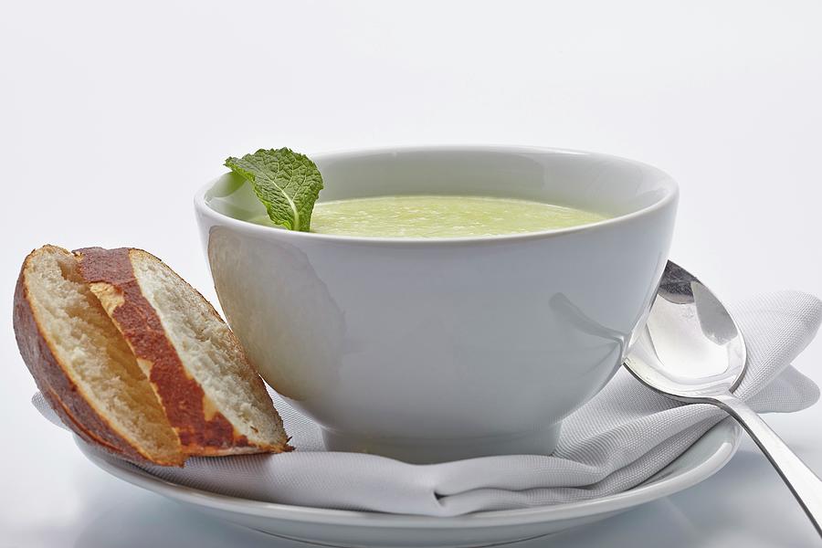 Cream Of Spinach Soup Photograph by Karl Stanzel