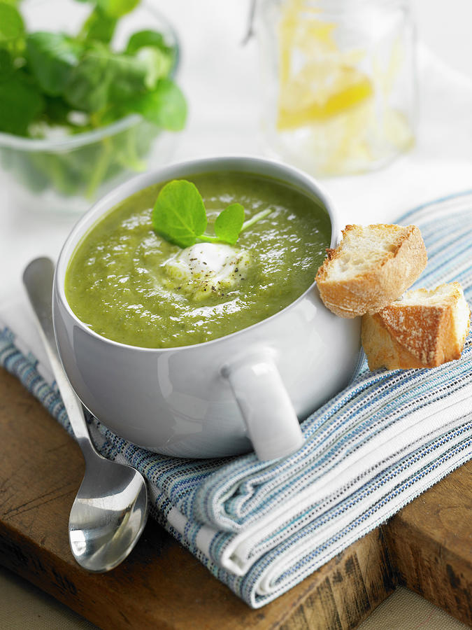 Cream Of Watercress Soup Photograph by Radvaner - Fine Art America