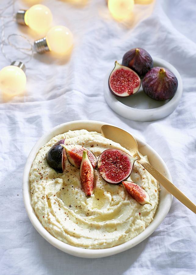 Creamy Cauliflower With Truffle, Parmesan And Fresh Figs Photograph by Great Stock!