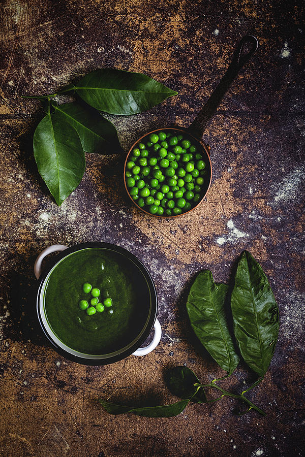 Creamy Green Vegetable Soup With Peas And Beans Photograph by Eduardo Lopez Coronado