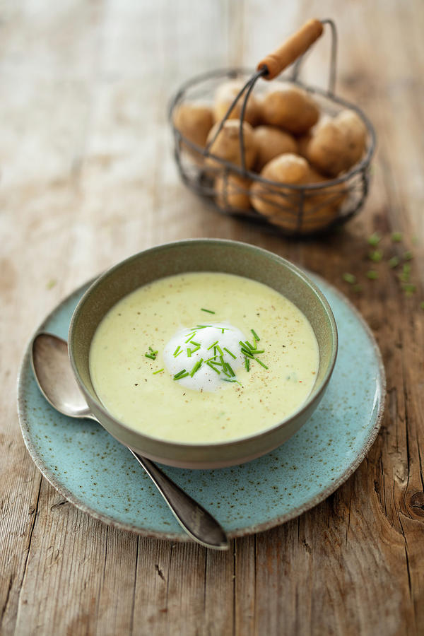 Creamy Potato Soup With Leek Photograph by Jan Wischnewski
