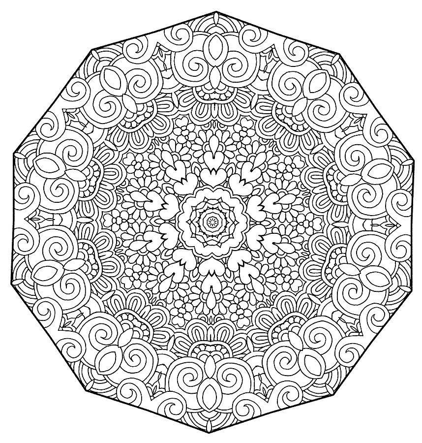 Juvenile Drawing - Create Mandala by Kathy G. Ahrens